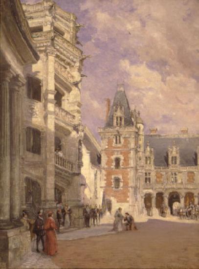 Colin Campbell Cooper Stairway of Francis I at Blois Sweden oil painting art